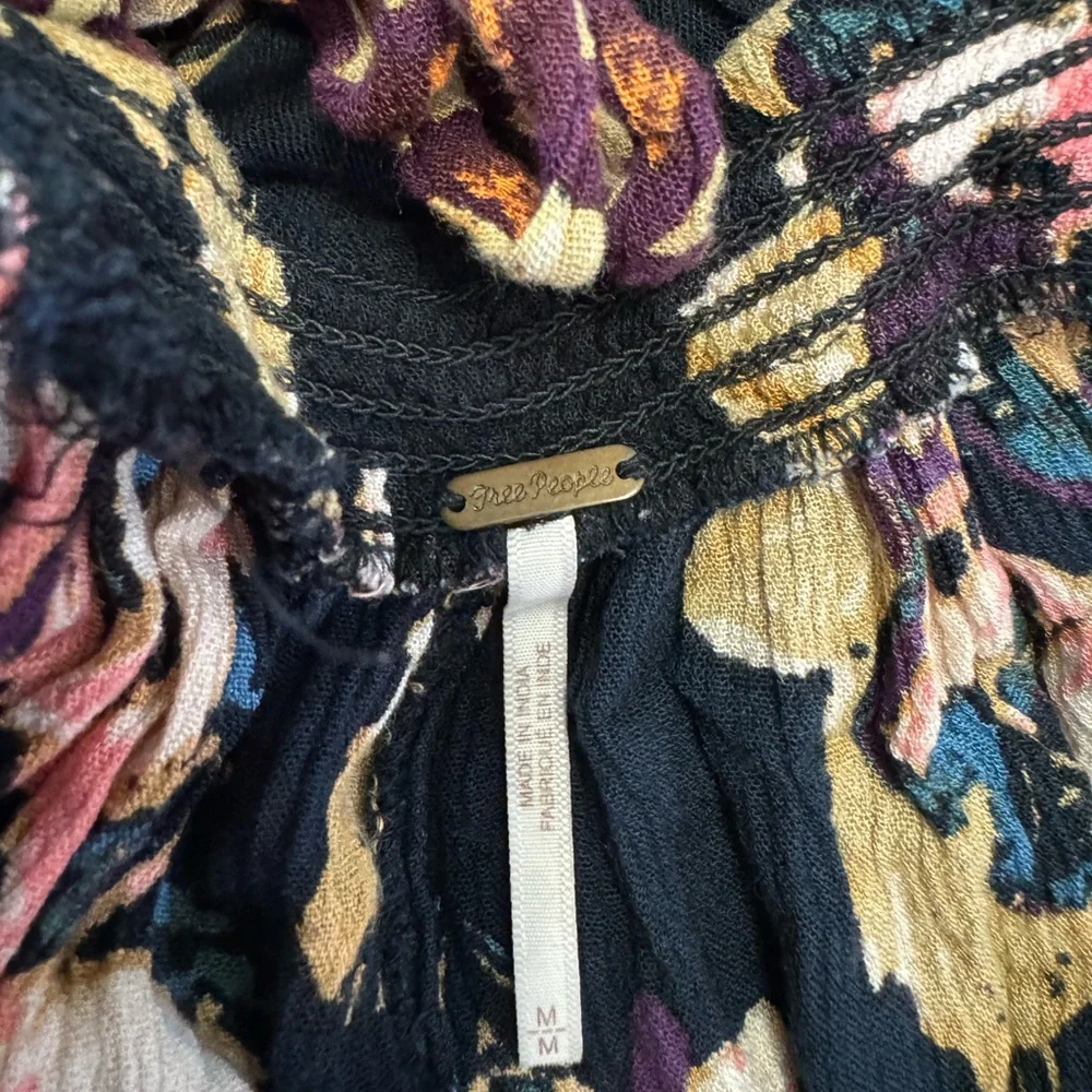 Free People On The Edge Floral Backless Romper - Picture 5 of 9
